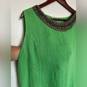 Lungo L’arno Beaded Linen Dress